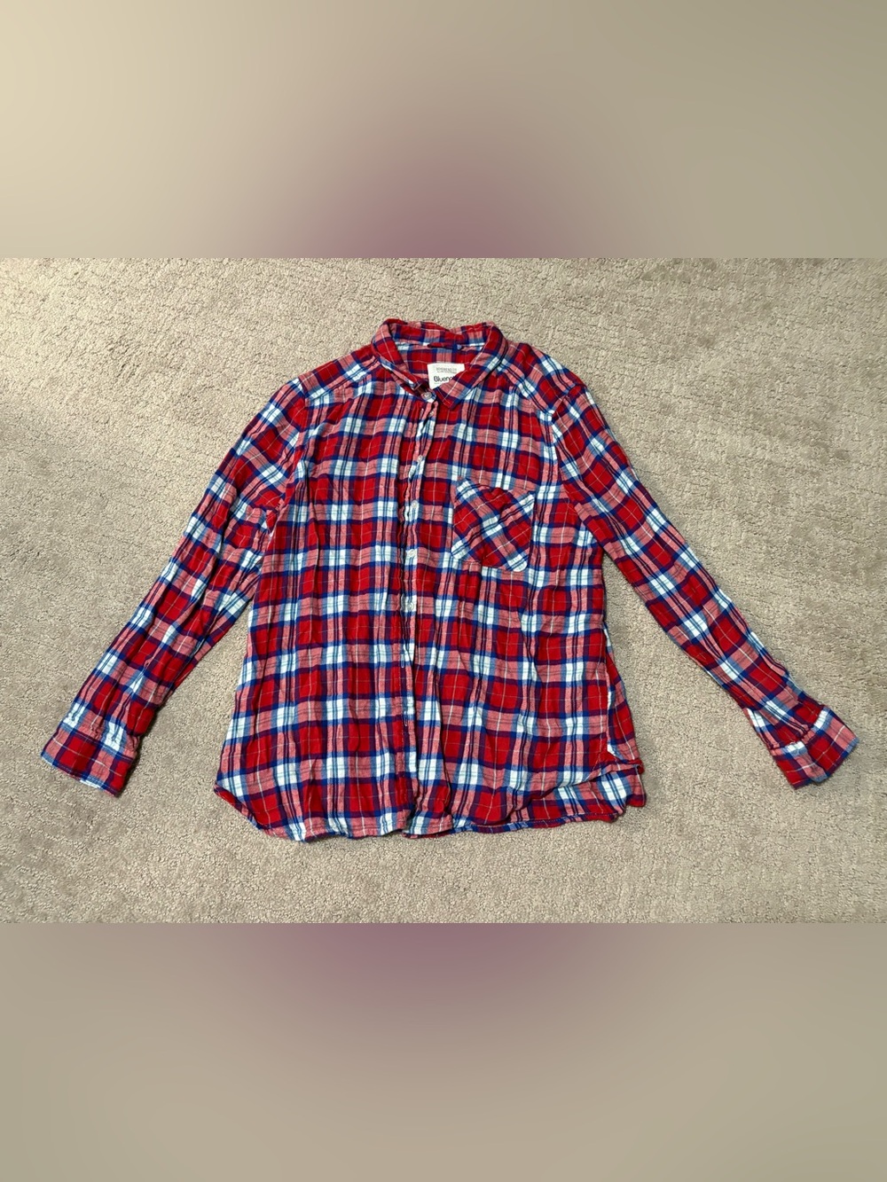 Red Plaid Button-Front Shirt - Bluenotes